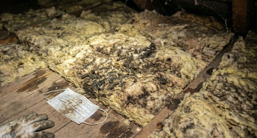 odchody kuny na strychu